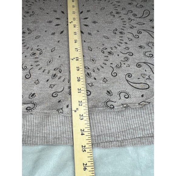 Democracy Drop Shoulder Sleeve Scoop Neck Printed Hi-Low Hem Knit Top Medium - Picture 15 of 15